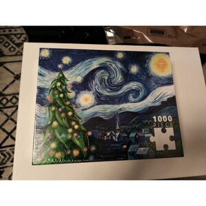 SILENT NIGHT, STARRY NIGHT 1000 pc Puzzle Allport Editions NEW-Sealed 26" x 19"